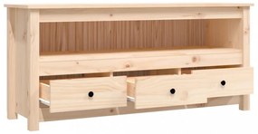 tömör fenyőfa TV-szekrény 114x35x52 cm