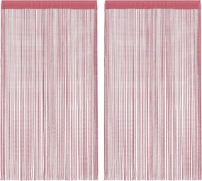 vidaXL 2 db rózsaszín zsinórfüggöny 100 x 250 cm
