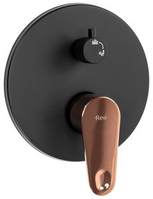 Zuhanyszett rejtett REA MILD BLACK ROSE GOLD + BOX