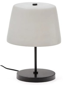 Fekete-fehér asztali lámpa üveg búrával (magasság 38 cm) Nefar – Kave Home