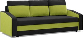 Hewlet kanapéágy, szövet anyag, bonell töltet, fekete - zöld