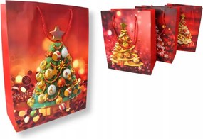 Karåcsonyi ajåndéktasak Holo 3 D karåcsonyfa 44x32x11,5 MIX 4 db-os szett