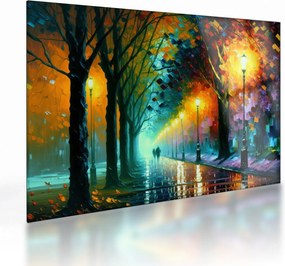 Üveg kép - Éjszakai séta (70x50 cm)