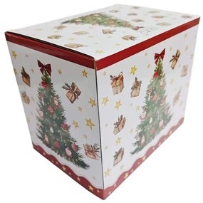 Karácsonyi fenyőfás porcelán nagy bögre 1 literes díszdobozban Christmas Tree 3