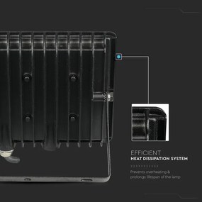 LED Reflektor LED/50W/230V 4000K IP65 fekete