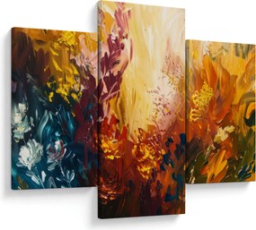 Kép - Absztrakt festmény a virágokról (90x60 cm)