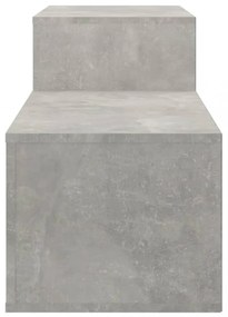 betonszürke szerelt fa cipőszekrény 150x35x45 cm