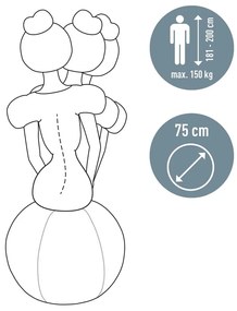 Ergonomikus ülőlabda súllyal ø 75 cm Ergo – Leitz
