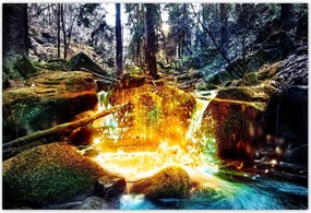 Poszterek 155x105 Hegyi vĂzesĂ©s TĂĄjkĂ©p