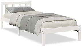 fehér tömör fenyő extra hosszú ágykeret matrac nélkül 90x220 cm