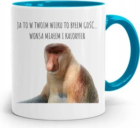 Bögre Kék Hordozó Janusz Én Voltam A Vendég, fényképes nyomattal