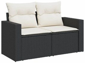 10 részes barna polyrattan kerti ülőgarnitúra párnákkal