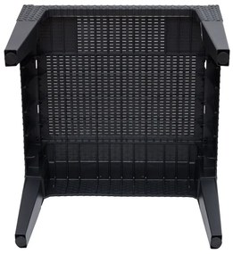 Fekete rattan fotel COLUMBIA