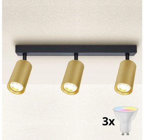 Brilagi - LED dimmelhető spotlámpa SELE GOLDEN 3xGU10/6,5W/230V fekete/arany