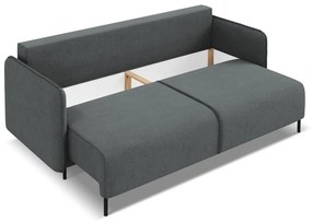 Sötétszürke kinyitható-tárolóhelyes kanapé 226 cm Luana – Makamii