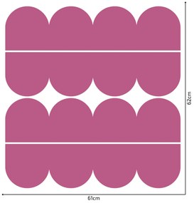PIPPER. Textil öntapadó tapéta - Mini Ív - Candy rózsaszín színű Szín: Sápadt