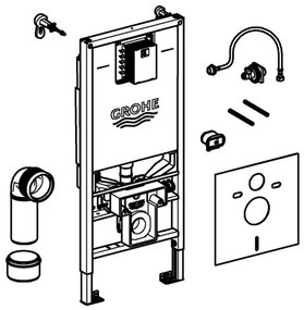 GROHE 36509SH0 - 4 az 1-ben RAPID SLX 1,13 m rozsdamentes acél