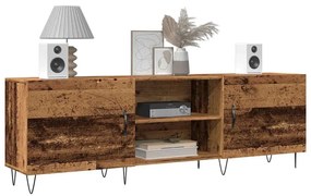 antik fa színű szerelt fa TV-szekrény 150 x 30 x 50 cm