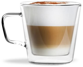 Üveg bögre szett 2 db-os cappucinóhoz-duplafalú 350 ml – Vialli Design