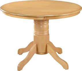 Étkezőasztal, kerek, világos tölgy, átmérő 106 cm, TABLOS