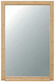 Fali tükör B043 NAT, bambusz, M