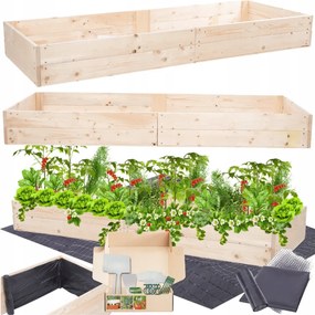 Ágyás magasított láda zöldséges láda fűszernövény 18x160x80