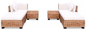 16 részes természetes rattan kanapészett