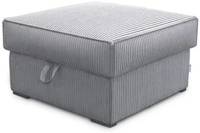 Világosszürke SMART COSARO tárolós puff, 65x65 cm