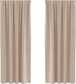 vidaXL Fekete Függöny Gyűrűkkel 2 pcs Tópszínű 225 x 140 cm Poliészter