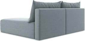 Kék bársony kinyitható-tárolóhelyes sarokkanapé (jobb oldali-heverő résszel) Kalena – Makamii