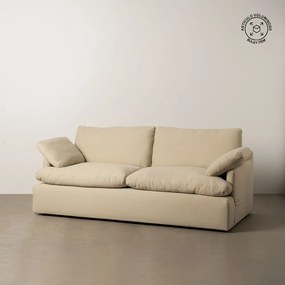 Bézs len kanapé 212 cm – Ixia
