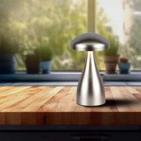 LED Dimmelhető Asztali lámpa tölthető LED/1W/5V 3000-6000K 1800 mAh ezüst