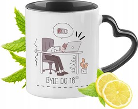 Vicces Bögre Fekete Szív Alakú Füllel Ajándék