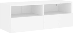 vidaXL fehér szerelt fa fali TV-szekrény 80 x 30 x 30 cm