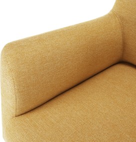 Füles fotel, sárga/fekete, SAMY