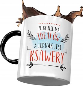 Fekete Bögre Xavér Férj Kollégának Ajándék Nyomtatott Fotóval