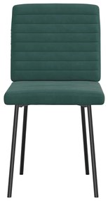 4 db sötétzöld bársony étkezőszék