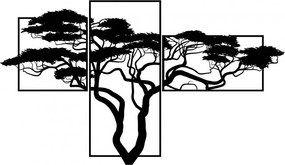 Háromrészes fa bonsai festmény - SKALICEF