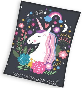 Unikornis Real coral fleece polár takaró 150x200cm