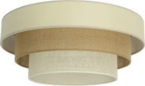 WENTA mennyezeti lámpa 1xE27/60W/230V, Ø 50 cm, bézs/juta