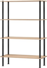 Natúr színű polcos állvány tölgyfa dekorral 80x127x35 cm Teidi – noo.ma