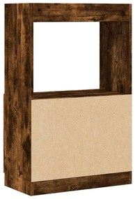 füstös tölgy színű szerelt fa magasszekrény 63 x 33 x 100 cm