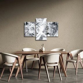 Kép - Rajzolt oroszlánfejek (90x60 cm)