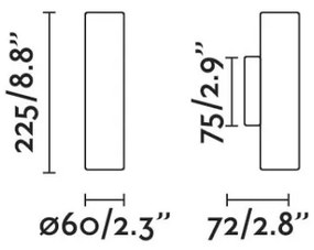 FARO 43760 - Fali lámpa STAN 2xGU10/8W/230V arany