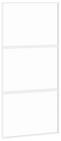 fehér edzett üveg és alumínium tolóajtó 102,5 x 205 cm