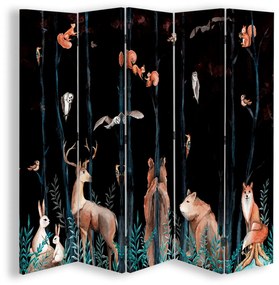 Gario Paraván Sötét erdõ és erdei állatok Méret: 180 x 170 cm, Kivitelezés: Klasszikus paraván