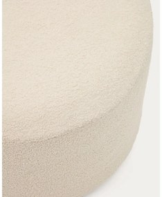 Krémszínű buklé puff Kaeli – Kave Home