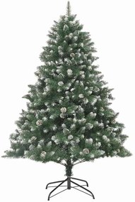 Műkarácsonyfa LED -es lámpákkal Zöld 210cm PVC