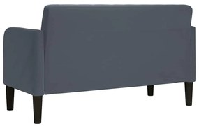 sötétszürke bársony loveseat kanapé 109 cm