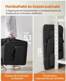FEANDREA összecsukható kutyabox és kisállat szállítóbox, XXXL, 102 x 69 x 69 cm, fekete